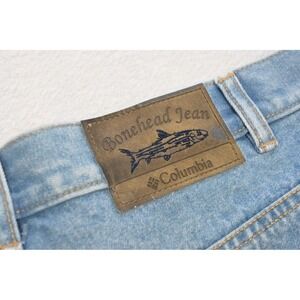 Columbia Bonehead Straight Blue Denim Jeans Rugged Camp Mens Size 40 x 32